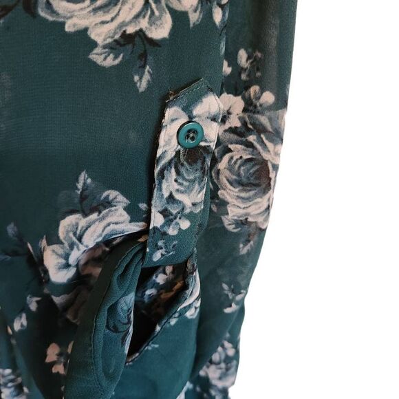 Torrid Green Floral Chiffon Tunic Top Plus Size 2X - Picture 5 of 5
